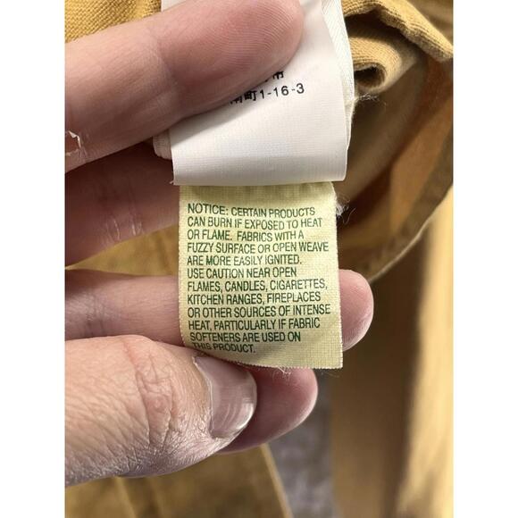 LL BEAN Shirt Women's Size 14 Button Down Long Sleeve Cotton Yellow - Picture 9 of 9